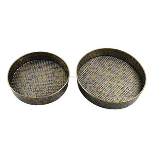 ถาดโลหะหลากสีดีไซน์ตกแต่งด้วยมือ,ถาดเสิร์ฟเครื่องดื่มที่ดีที่สุดสำหรับการออกแบบตกแต่ง - Product Image 4