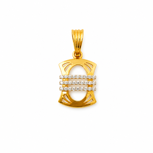 Pendentif barre en or jaune 18 carats avec diamants Namivaa pour homme et femme, poli miroir, géométrique, pour usage quotidien, cadeau de fête, bijoux de luxe micro-pavés - Product Image 2