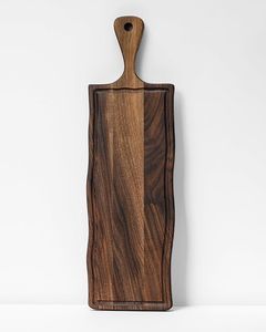 Tabla de cortar rectangular de madera para encimera de cocina con superficie plana y bordes de agarre cómodos - Product Image 2