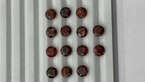 Esfalerita naranja natural, piedras redondas de corte brillante, piedras calibradas, piedras preciosas minerales de cristal para la fabricación de joyas - Product Image 6