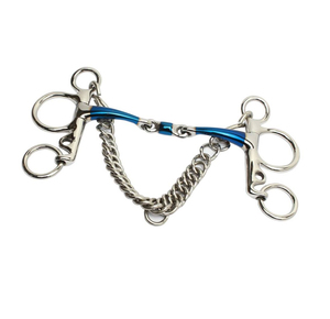Bocado de hierro dulce para caballo, tipo Pelham, doble articulación, contacto suave, control equilibrado, equipo de entrenamiento de equitación, equipo ecuestre duradero - Product Image 2