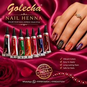 Pâte de henné naturelle à base de plantes en cônes, crème colorante pour ongles, disponible en couleurs vert, rouge, bordeaux. - Product Image 6