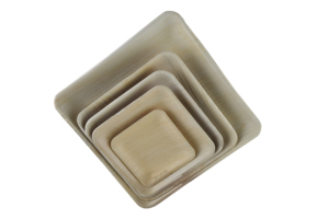 Assiette jetable carrée plate de 25 x 25 cm en palmier d'arec de qualité supérieure, biodégradable, compostable et écologique pour la restauration - Product Image 3