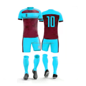 Ensemble maillot et short de football respirant et imperméable toutes tailles, impression par transfert thermique, découpe automatisée, léger, pour adulte - Product Image 4