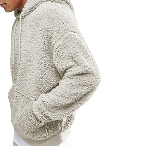 OEM Newest Style <b>Fleece</b> Hoodies <b>Men</b> Winter Pullover Full Zip Us Solid Color Male <b>Sherpa</b> Hoodies Sweatshirt Pullover Hoodies - Product Image 3