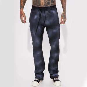 Sweat à capuche en coton noir pour homme, taille élastique, poches latérales, tricoté, poids moyen, décontracté, pour l'automne - Product Image 5