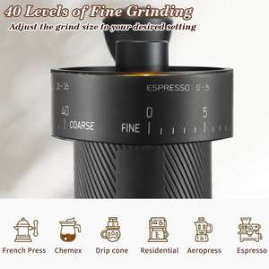 Molinillo de Café Manual Portátil con Ajuste Externo de 40 Niveles, Diseño Desmontable, Opción de Muela Cónica de Acero Inoxidable/Cerámica - Product Image 2