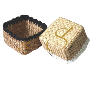 Woven Water Hyacinth Storage <b>Box</b>: Natural Knitted Accent Organizer - Product Image 1