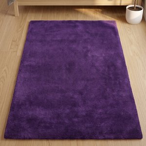 Elegante Alfombra Moderna de Lana Morada Real, Hecha a Mano, Antideslizante, Gruesa, Suave y Afelpada, para Sala de Estar y Decoración del Hogar - Product Image 2