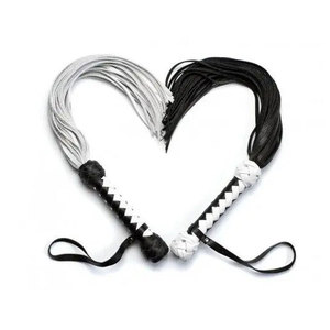 <b>Leather</b> <b>Flogger</b> Soft <b>Leather</b> Strips Flexible Design Smooth Handle <b>Leather</b> <b>Flogger</b> Simple Control Use - Product Image 1