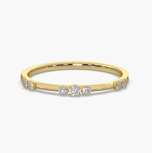 <b>Dainty</b> 14KT Gold Vintage Engagement Wedding Lab Diamond <b>Ring</b> Minimalist Jewelry Everyday Wear Gift Women Modern Elegant Design - Product Image 1