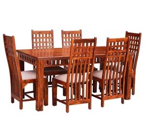 High Quality Modern Luxury Royal Restaurant Furniture Solid Teak Wood <b>Dining</b> <b>Table</b> 6 Chair for Home Restaurant Sets - Product Image 1