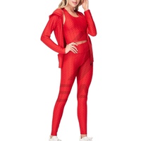 MÜKEMMEL KALİTE 3 PARÇA SİMİT BELLİ TAYT, KROPO TOP, HOODİ SETİ EŞSİZ STİL KIŞLIK DÜZ RENK %100 PAMUKLU POLAR Özelleştirilebilir