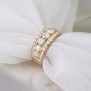 IGI/GIA Lab Grown Cut Diamond Unisex Fine White Gold Vintage 14k Yellow Wedding/Bague de fiançailles Anniversaire en acier inoxydable - Product Image 3