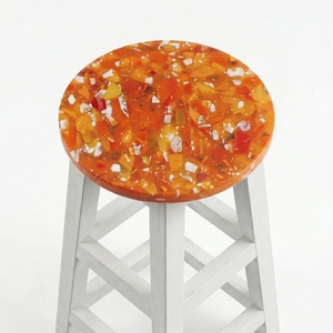 Recycled Plastic Eco-Friendly Durable Bar <b>Stool</b> with Minimalist Design Steel Frame for Home Bar Hotel Farmhouse & <b>Outdoor</b> Use - Product Image 3