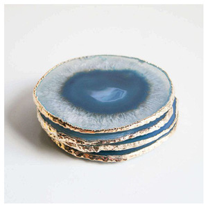 Ensemble de sous-verres décoratifs en métal et résine faits à la main, résistants à la chaleur, écologiques et durables, accessoires de table pour la maison et le bureau - Product Image 2