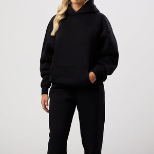 Sweat-shirts à capuche pour femmes, vente en gros, respirants, avec poche, en matière originale, 100% coton - Product Image 1