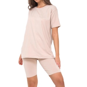 Conjunto de 2 piezas para mujer, conjunto doble de algodón 100% para mujer, tejido sostenible de secado rápido, diseño personalizado, atuendo informal para uso diario 2026 HI - Product Image 1