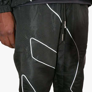 Ensemble de survêtement 2 pièces pour homme, style streetwear, avec passepoil contrastant, veste à capuche et pantalon de jogging, tenue urbaine hip-hop - Product Image 6