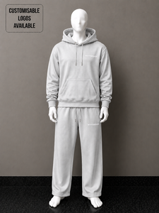 Ensemble de survêtement en molleton épais 300-500 GSM personnalisé PREMIUM pour homme, comprenant un sweat à capuche et un pantalon en molleton, style streetwear oversize, 2 pièces - Product Image 6