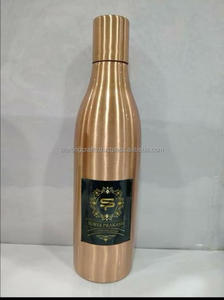 Botella de agua de cobre de 1000ml al por mayor de metal, nuevo diseño, Ayurvédico, a prueba de fugas, sin juntas, deportes, decoración de viaje, vasos de plástico - Product Image 5