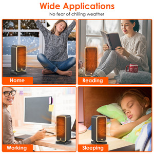 Riscaldatore elettrico portatile 500W in ceramica PTC stufetta per casa ufficio 322 Sq FT punta di surriscaldamento protezione 3S riscaldamento - Product Image 3