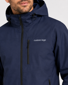 Veste de pluie légère pour homme, coupe-vent, résistante à l'eau, avec capuche et poches zippées, pour le sport, le travail et les activités de plein air - Product Image 6