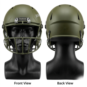 Premium <b>ABS</b> Polycarbonate American Football Mask Helmet 320 GSM Blue Matte Finish Custom Vinyl Logo - Product Image 4
