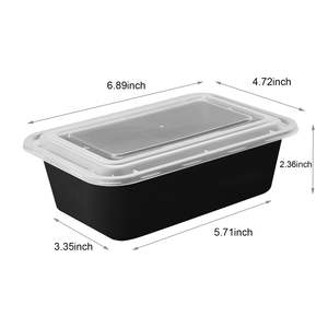 Contenedor Industrial para Preparación de Comidas, Recipiente Reutilizable de Plástico para Almacenamiento de Alimentos, Tapas de Grosor Personalizado, Apto para Microondas y Congelador, para Fideos y Gelatina - Product Image 2