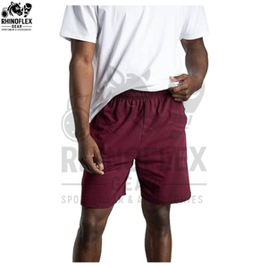 Pantalones Cortos Deportivos de Malla Rosa Sólido para Hombre, Corte Regular, Cintura Elástica con Cordón, Bolsillos Laterales Abiertos, Secado Rápido y Transpirables - Product Image 2