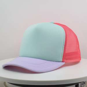 Casquette de baseball professionnelle personnalisée en sergé style sport, 5 panneaux, visière incurvée, doublure satinée, bicolore, durable - Product Image 6