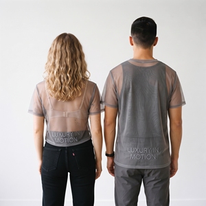 Transparent Lightweight Streetwear Sheer Mesh T <b>Shirts</b> See Through Casual Summer Tee <b>Shirt</b> Unisex <b>100</b>% <b>Polyester</b> Embroidery Tee - Product Image 2