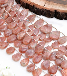 Piedra de sol natural facetada redonda, 9 pulgadas, piedra preciosa para joyería, piedra natural a granel para la fabricación de joyería fina. - Product Image 1