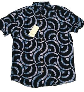 Camisa de verano abotonada informal para hombre al por mayor transpirable y suave manga corta 100% algodón tejido - Product Image 6