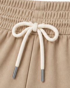 Shorts Deportivos Personalizados para Mujer en Beige y Blanco, de Secado Rápido, Transpirables, con Cintura Elástica, para Gimnasio, Fitness, Ropa Deportiva Informal - Product Image 5