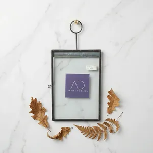 ARTISAN <b>DESIGN</b> Metal Glass Photo <b>Frame</b> Rectangle Vertical PF391 black finish <b>wall</b> decor - Product Image 2