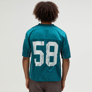 Camisetas de fútbol de malla sólida con cuello en V de secado rápido, más vendidas, para hombre, transpirables, ecológicas, de corte regular. - Product Image 5