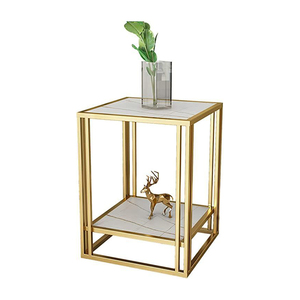 Elegant Metal Frame Marble Top Side <b>Table</b> New Design Modern Sofa <b>Table</b> Stylish Customized <b>Bedside</b> Stand For Sale - Product Image 3
