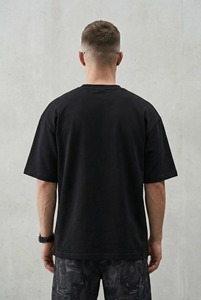 Custom Heavyweight 240GSM 100% Cotton Men Oversized T Shirt Drop Shoulder Streetwear <b>Graphic</b> Puff Print <b>Vintage</b> Blank <b>Tees</b> - Product Image 2