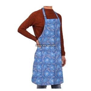 Best Selling Organic Cotton Block Printed Vegetable Dyed Harvest Design <b>Kitchen</b> <b>Apron</b> Accessory For Chefs Home Restaurants Hotel - Product Image 6