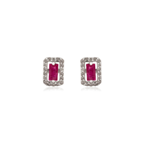 Pendientes de Plata de Ley 925 de Alta Calidad para Mujer, con Rubíes y Diamantes Auténticos, Joyería Fina, Accesorios para Fiestas, Regalo - Product Image 1