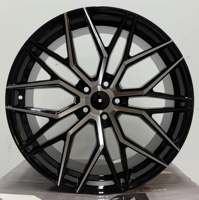 Rines de Aleación de Aluminio para Autos BLD, Acabado Negro Mecanizado, 14 15 16 17 Pulgadas, 5x100 5x114.3, 840li 735li 740li 630 540 530
