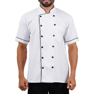 Chaquetas de Chef Personalizables al por Mayor, Camisa con Estampado Personalizado, Manga Corta, Uniforme para Gerente de Restaurante, Camisa de Chef - Product Image 1
