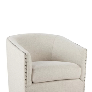 Un sofá individual duradero y de alta calidad en color blanco, con acolchado suave y afelpado. - Product Image 2