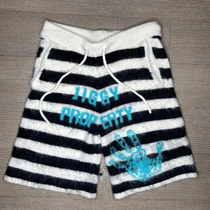 Pantalones Cortos de Mohair con Logotipo Personalizado, Pantalones Cortos de Lana Suave y Esponjosa, Ropa de Calle Unisex de Lujo, Casual y Cómoda - Product Image 1