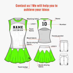 Uniforme de Netball Sublimado Personalizado, Uniforme de Equipo, Fabricante OEM, Uniforme de Pickleball con Nuevo Diseño para Mujer 2026 - Product Image 5