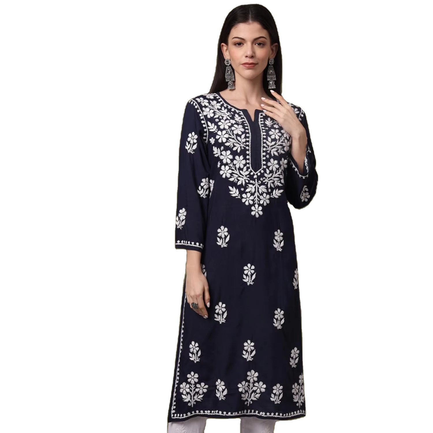 Ladies Hand Embroidered Kurtis Elegant Indian Wear