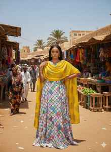 Diseño Sencillamente Impresionante 2026: Tela de Algodón con Patrón Shaash para Vestidos de Uso Casual, Estilo Somalí Suizo Dirac - Product Image 4