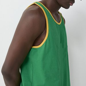 Custom Logo Cotton Mens Workout Summer Breathable Print Tank Tops Fitness <b>Stringer</b> Mens Ribbed Tank Top - Product Image 6