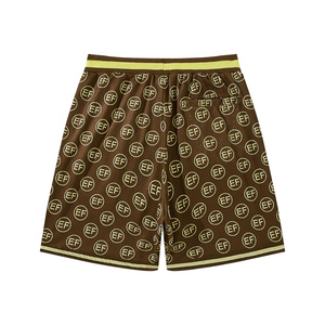 Shorts de basketball pour hommes en toile noire, couleur unie, taille élastique, respirant, décontracté, écologique, 100% coton, fermeture à cordon - Product Image 4